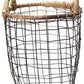 rattan top wire basket small design by puebco 6