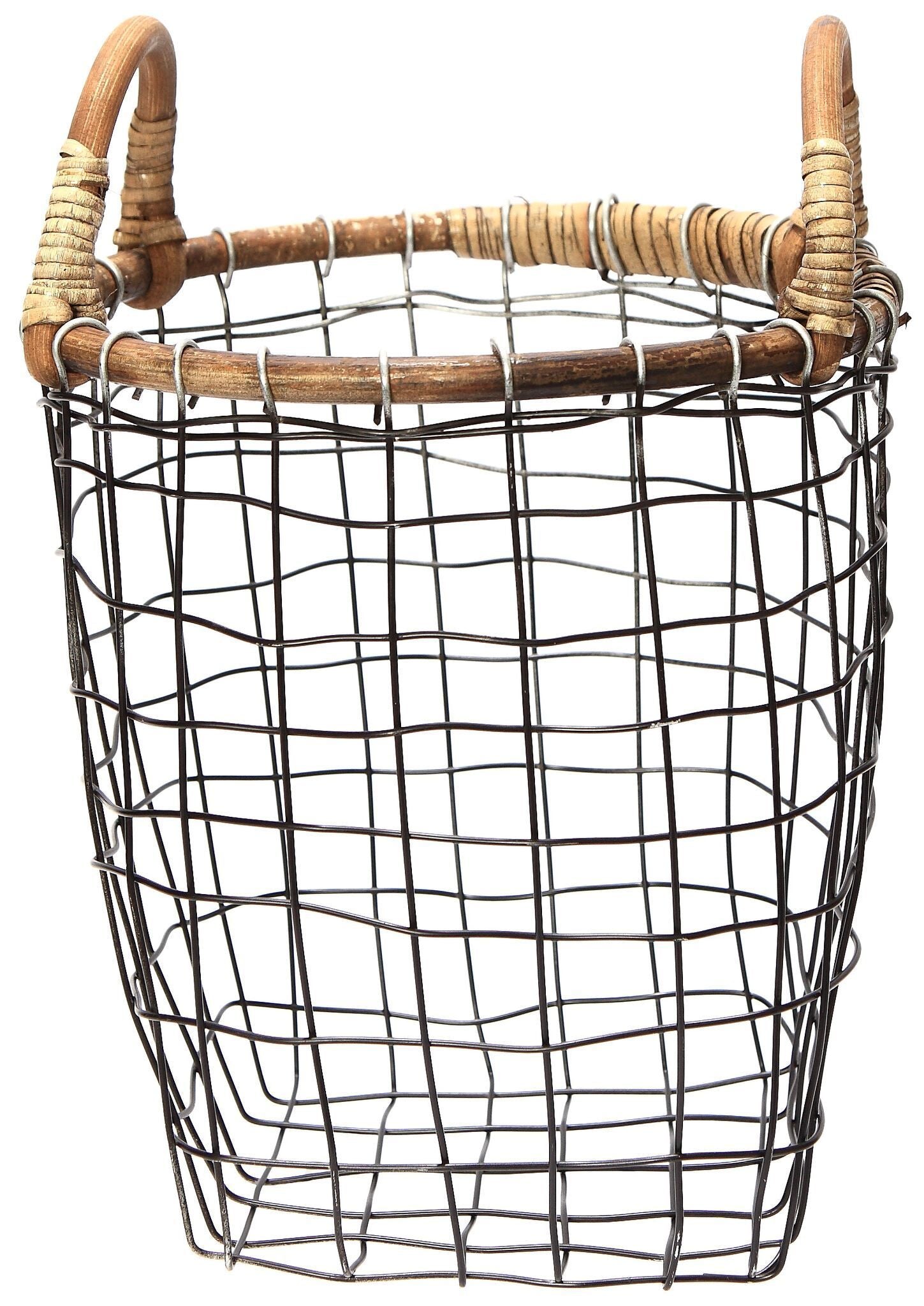 rattan top wire basket small design by puebco 6