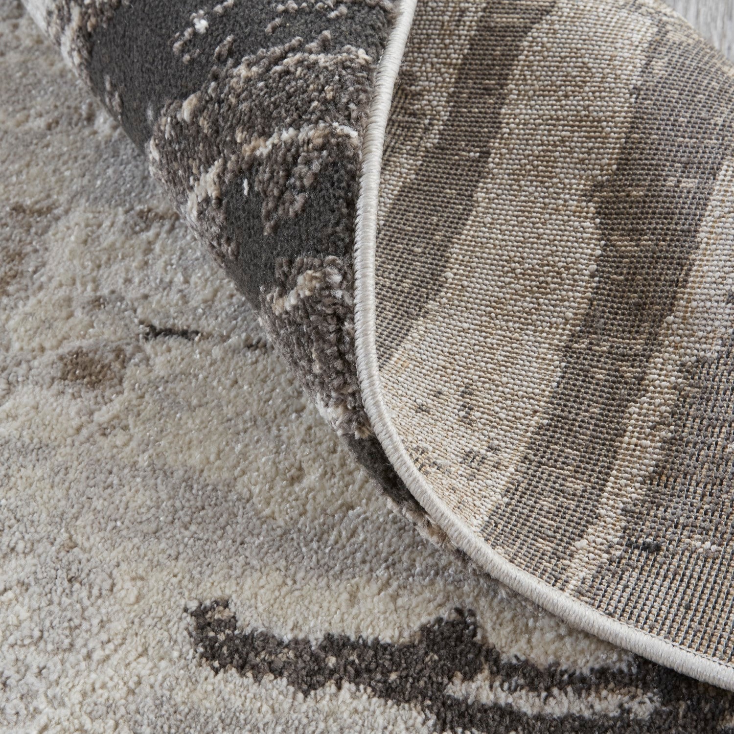 Kayden Abstract Gray/Charcoal Gray Rug - Open Box 3