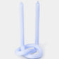 knot candles in various colors 3