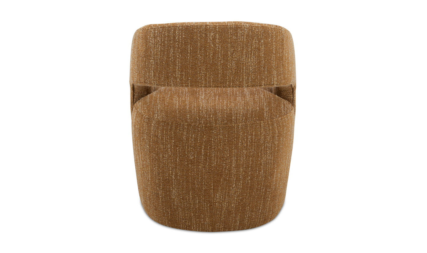 Barrow Performance Fabric Rolling Dining Chair Amber Glow 4