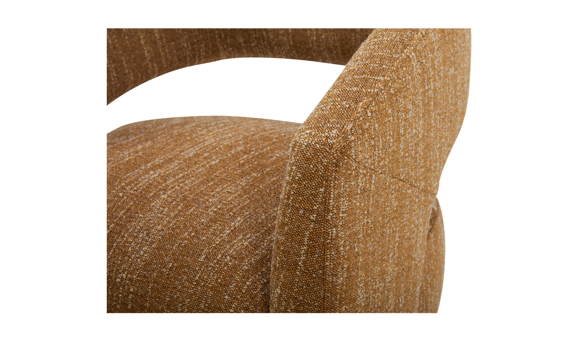 Barrow Performance Fabric Rolling Dining Chair Amber Glow 6