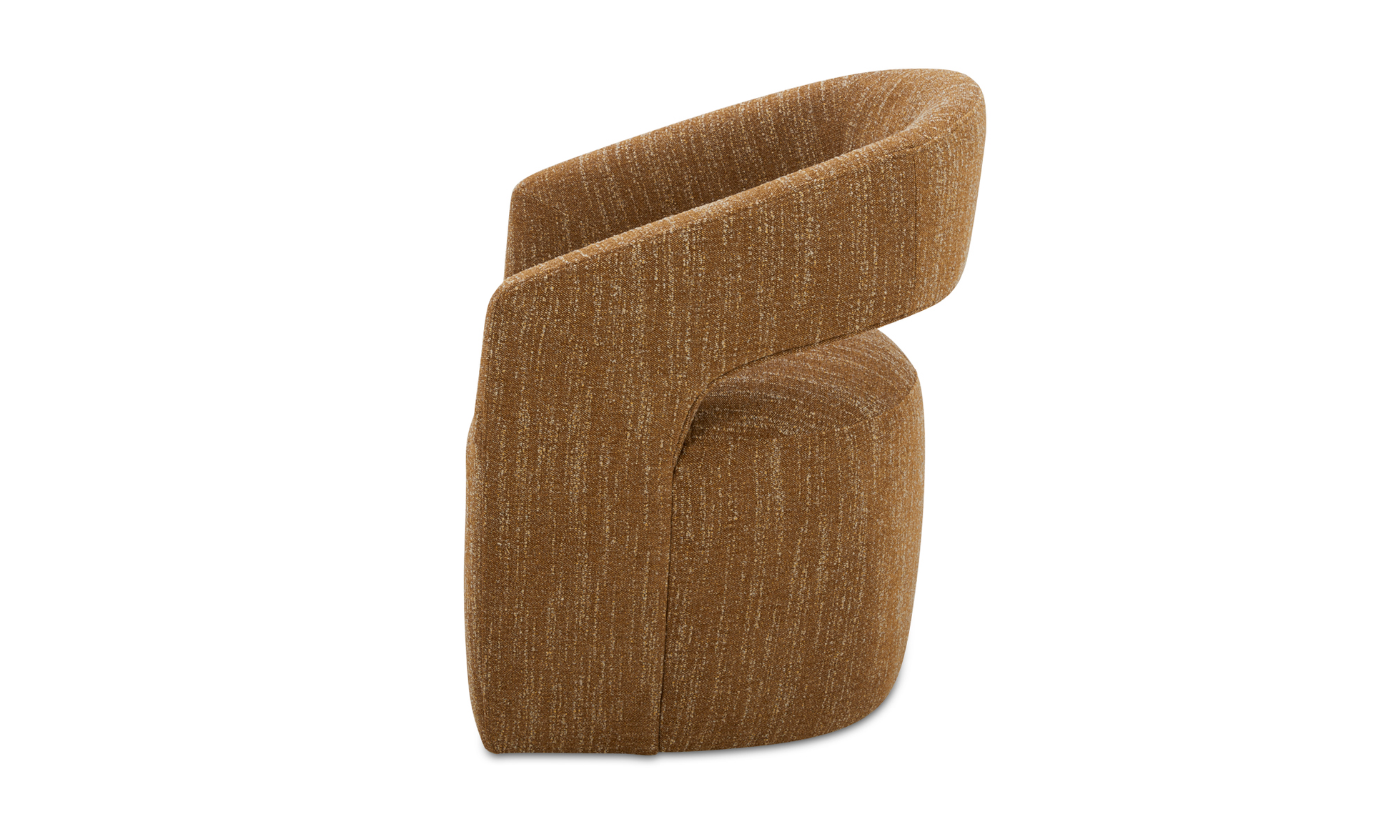 Barrow Performance Fabric Rolling Dining Chair Amber Glow 2