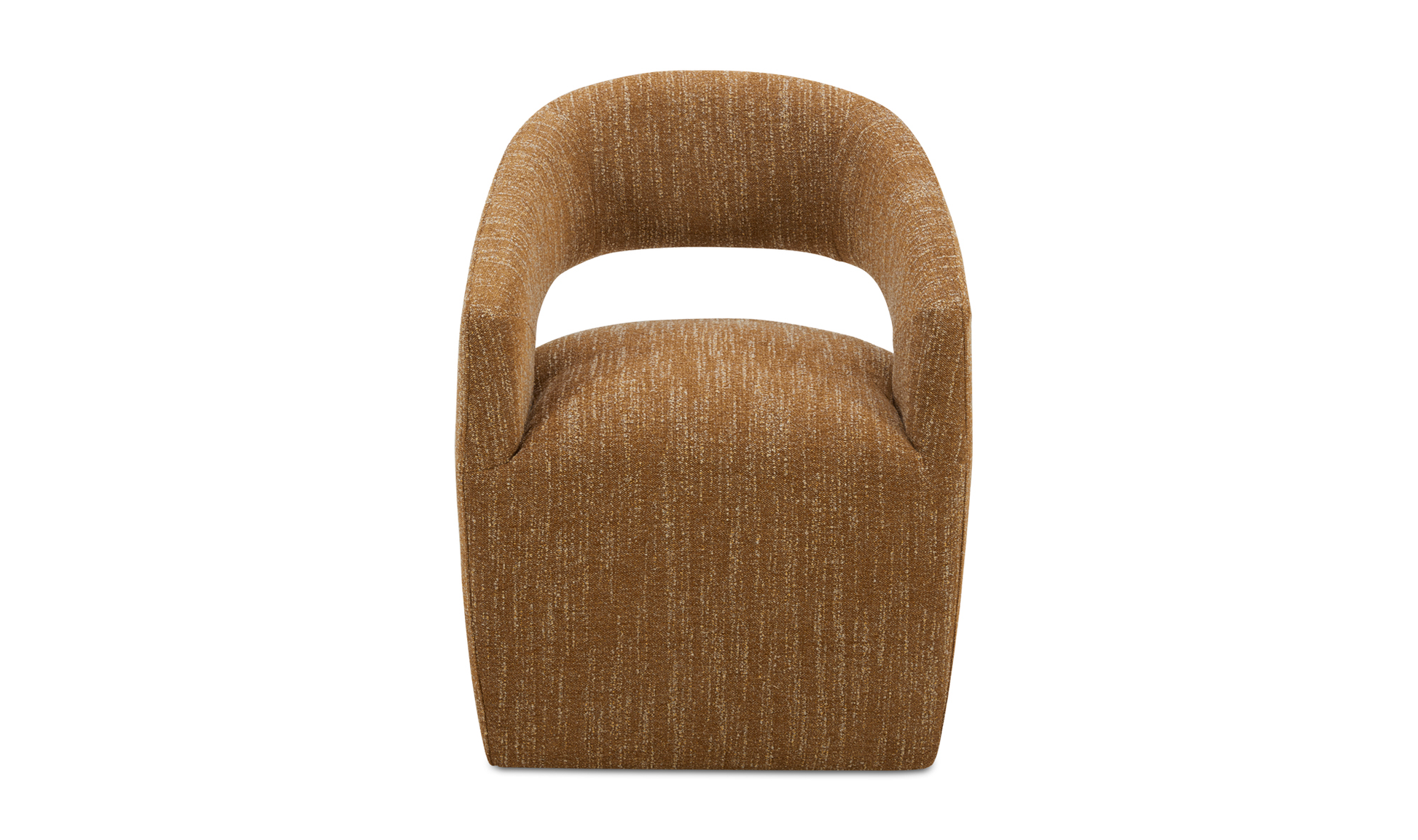 Barrow Performance Fabric Rolling Dining Chair Amber Glow 1