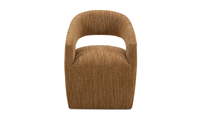 Barrow Performance Fabric Rolling Dining Chair Amber Glow 1