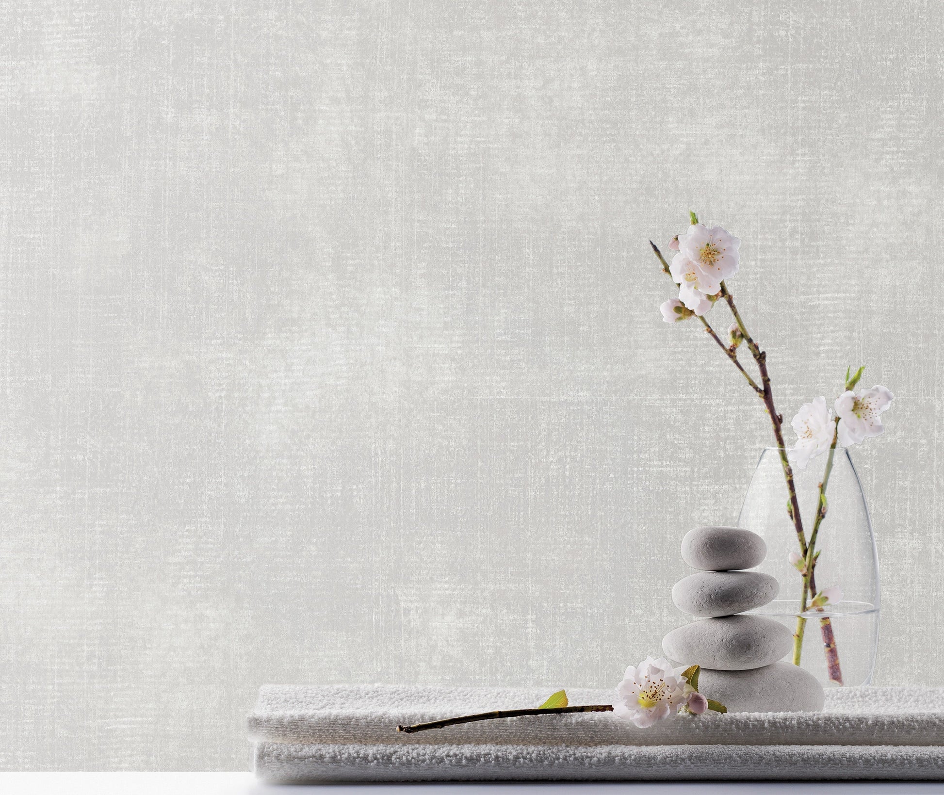 Metallic Linen Grey Wallpaper from the Atmosphere Collection by Galerie Wallcoverings