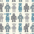 Robots Wallpaper in Blue design by Aimee Wilder