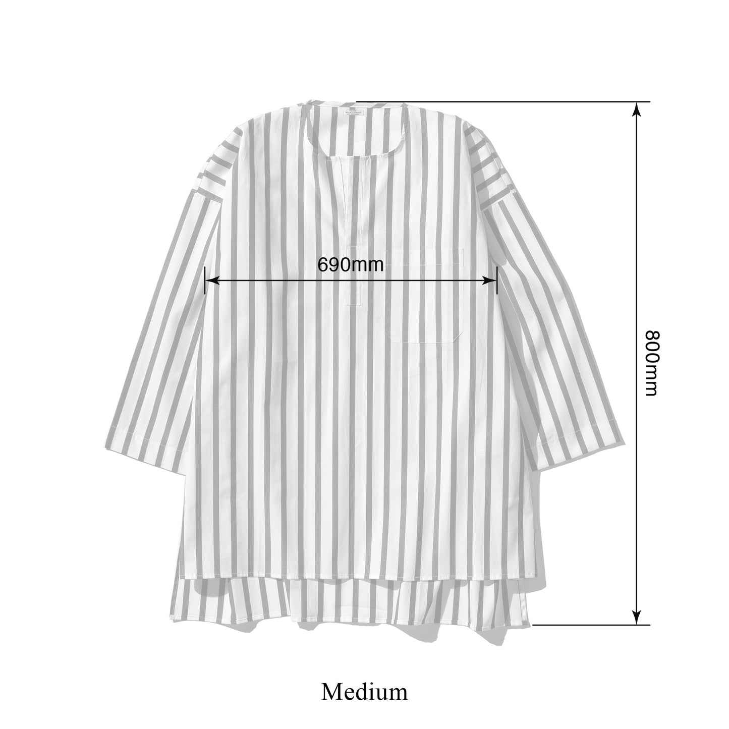 Cotton Stripe Shirt Crew Neck 8