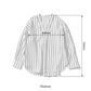 Cotton Stripe Shirt V Neck 8