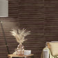Italian Style Stripe Wallpaper in Red/Gold