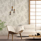 Italian Style Tree Leaf Wallpaper in Beige/Gold